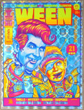 2021 Ween - Denver I Holospaz Foil Variant Silkscreen Concert Poster by Zoltron