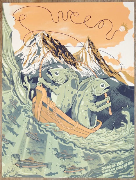 2022 Ween - Boise Silkscreen Concert Poster by Paul Kreizenbeck