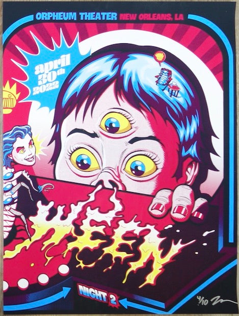 2022 Ween - New Orleans II Silkscreen Concert Poster by Zombie Yeti