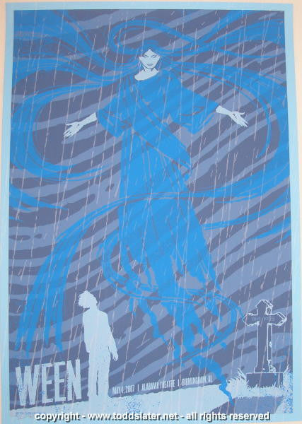 2007 Ween - Birmingham Silkscreen Concert Poster by Todd Slater