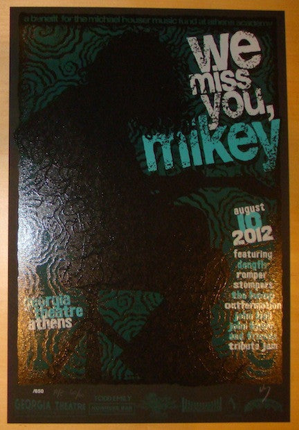 2012 We Miss You Mikey - Athens Concert Poster by Jeff Wood