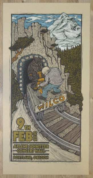 2010 Wilco - Portland Silkscreen Concert Poster by Gary Houston