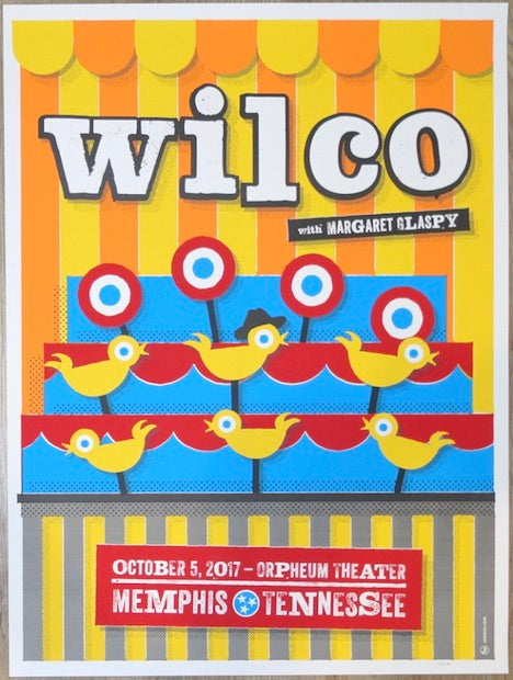 2017 Wilco - Memphis Silkscreen Concert Poster by Jarhead