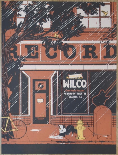 2021 Wilco - Seattle II Silkscreen Concert Poster by ND Tank
