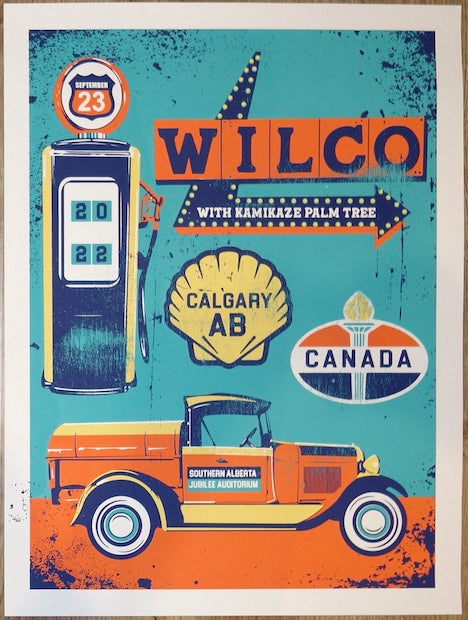 2022 Wilco - Calgary Silkscreen Concert Poster by Nick Van Berkum