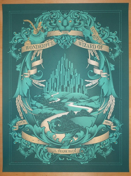 2014 "Wizard of Oz" - Silkscreen Movie Poster by Tracie Ching