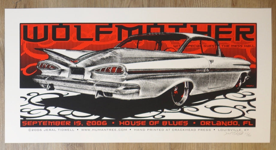 2006 Wolfmother - Orlando Silkscreen Concert Poster by Jeral Tidwell