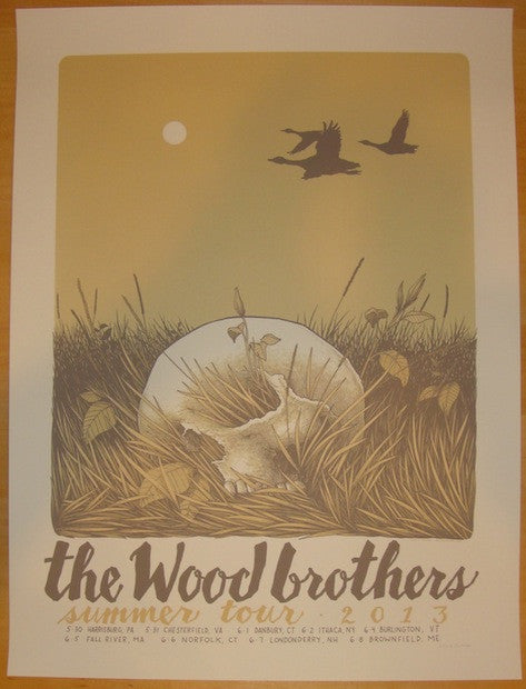 2013 The Wood Brothers - Summer Tour Silkscreen Poster by Justin Santora