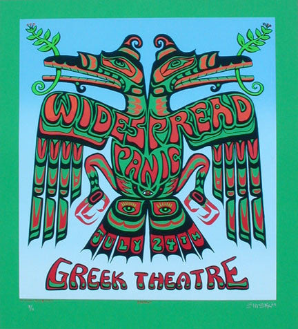 2002 Widespread Panic - Los Angeles Emerald Green Variant Poster by Emek