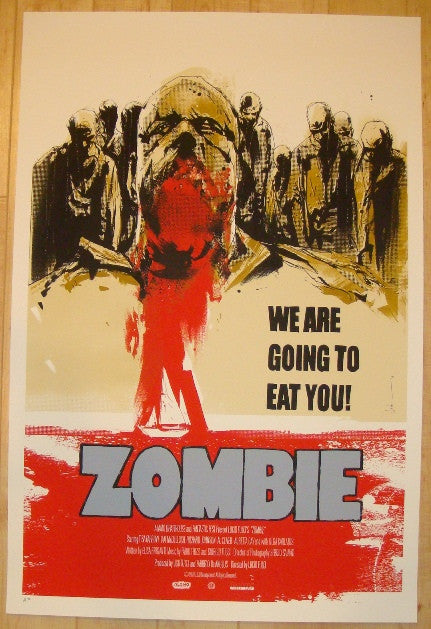 2011 "Zombie" - Silkscreen Movie Poster by Jock