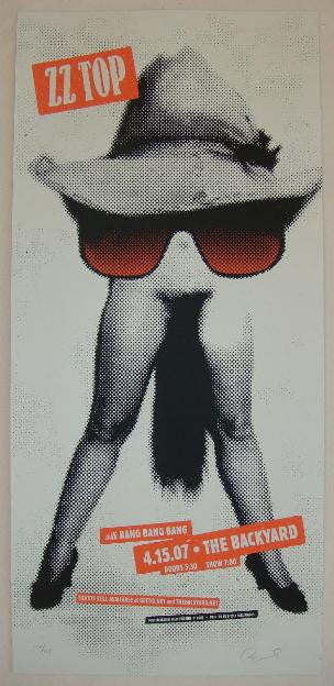 2007 ZZ Top - Austin Silkscreen Concert Poster by Billy Perkins 2007 ZZ Top - Austin Silkscreen Concert Poster by Billy Perkins